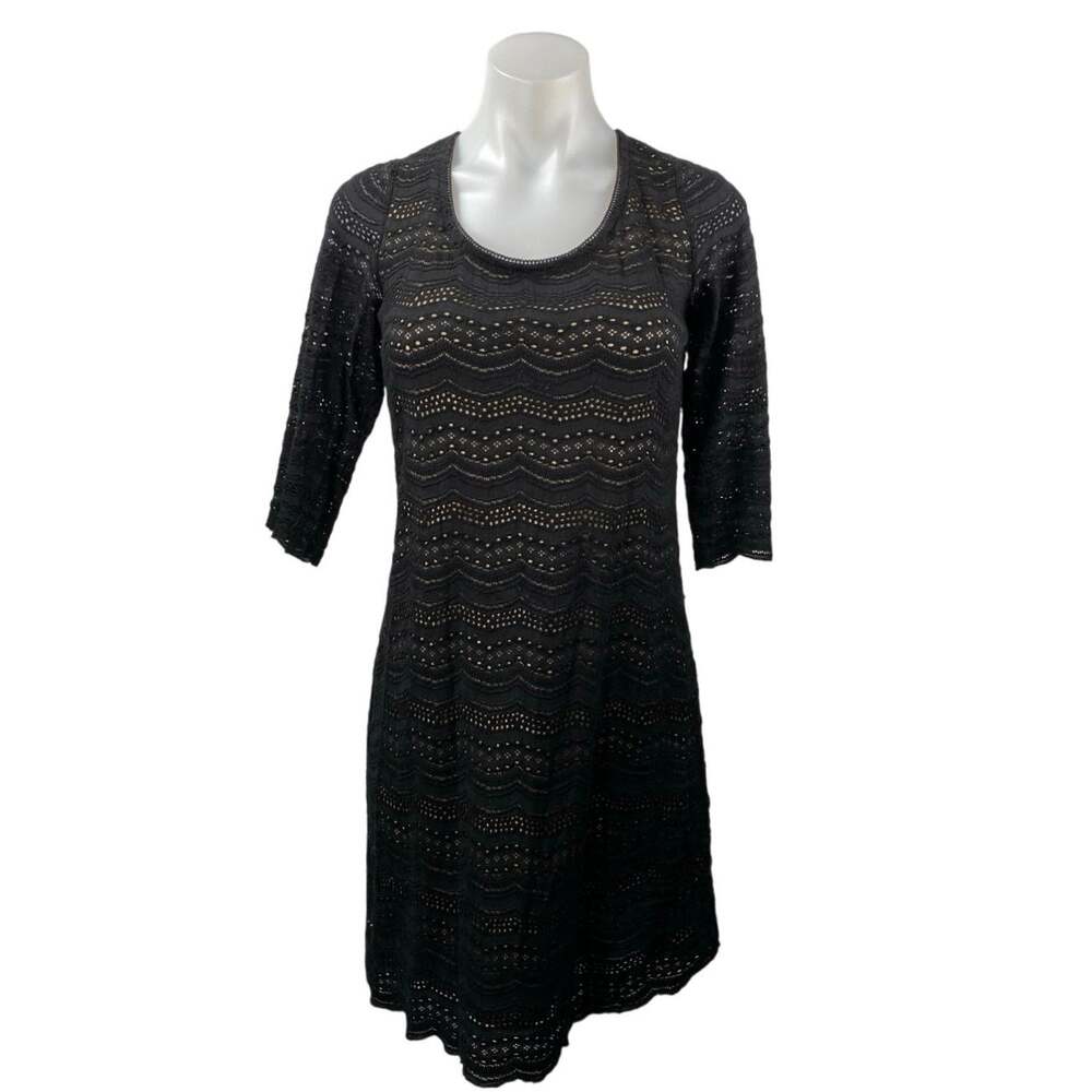 Ralph Lauren Denim & Supply Black :ace Open Back Half Sleeve Mini Shift Dress M